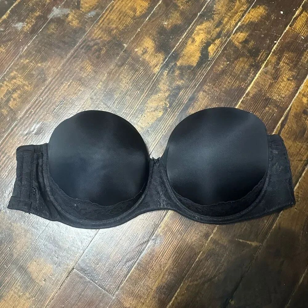 Torrid curve lace 46DD black strapless semi formal bra